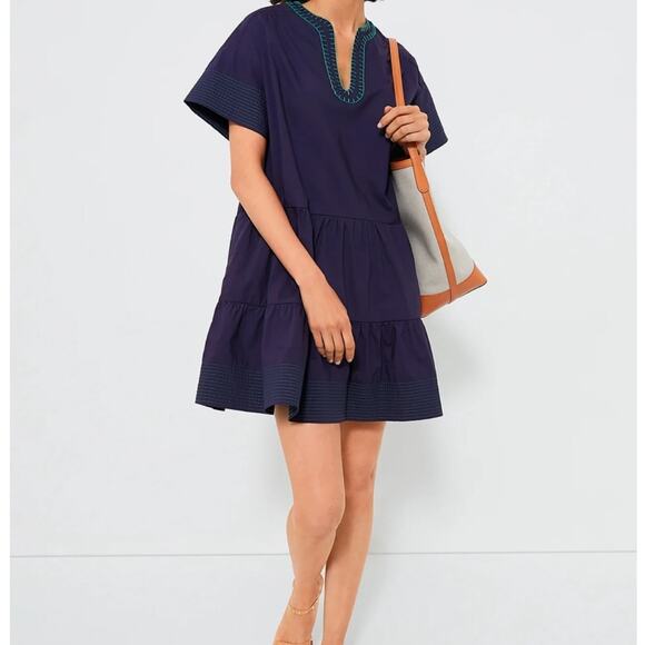 Pomander Place Navy Blue Maxi Dress - Picture 1 of 14